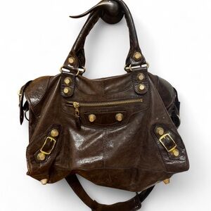 Balenciaga Dark Brown Giant City Bag